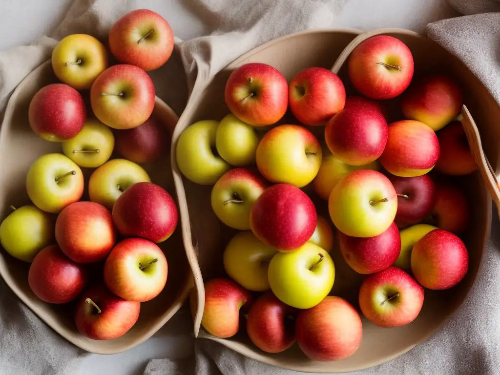 A bowl of freshly picked Macoun Apples