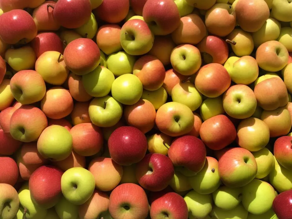 An image of the nutrition facts of Ambrosia apples, highlighting important vitamins and minerals such as vitamin C, fiber, potassium, and phosphorus.