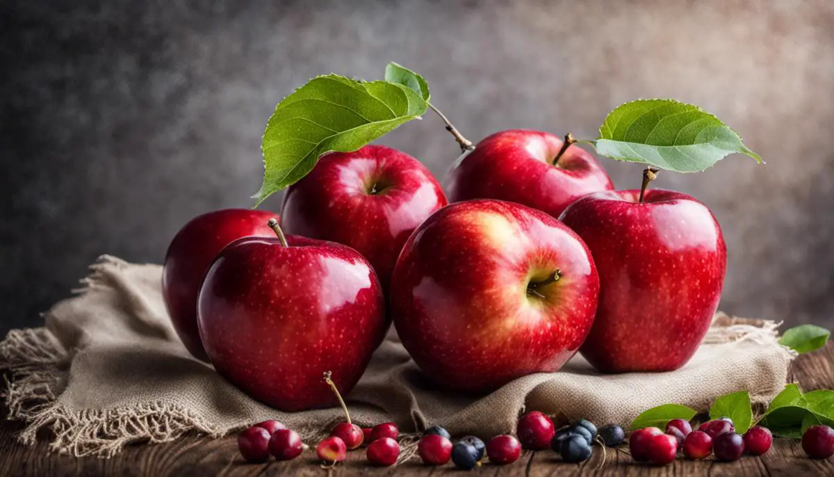 Image depicting apples and antioxidants