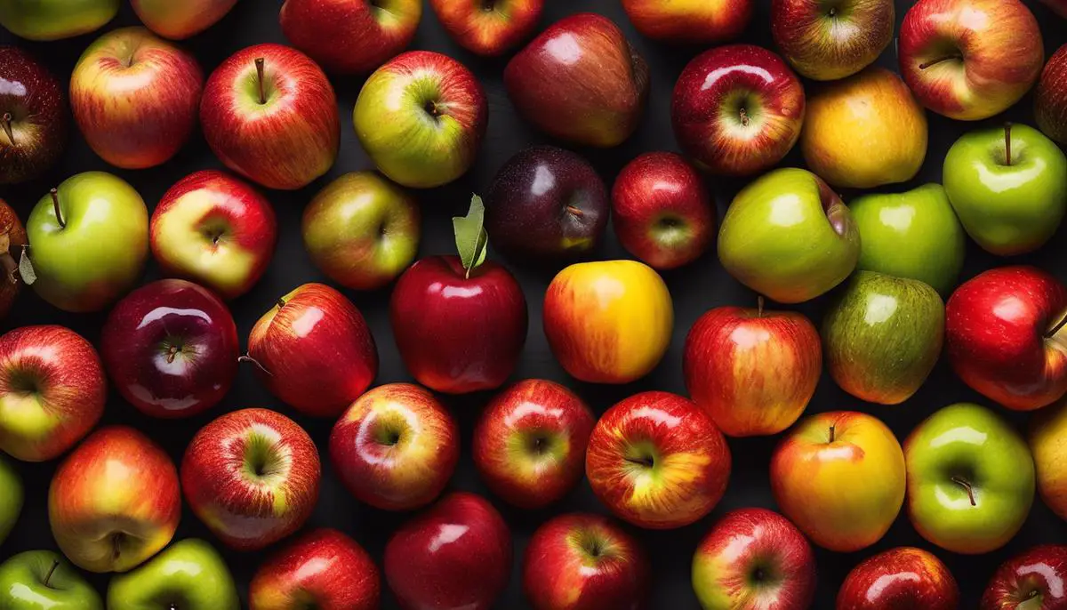 Image depicting the diverse categories of apples, showcasing their vibrant colors and shapes.