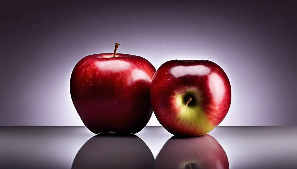 An image of a perfectly ripe red apple, reflecting its nutritional value that is beneficial for overall health.