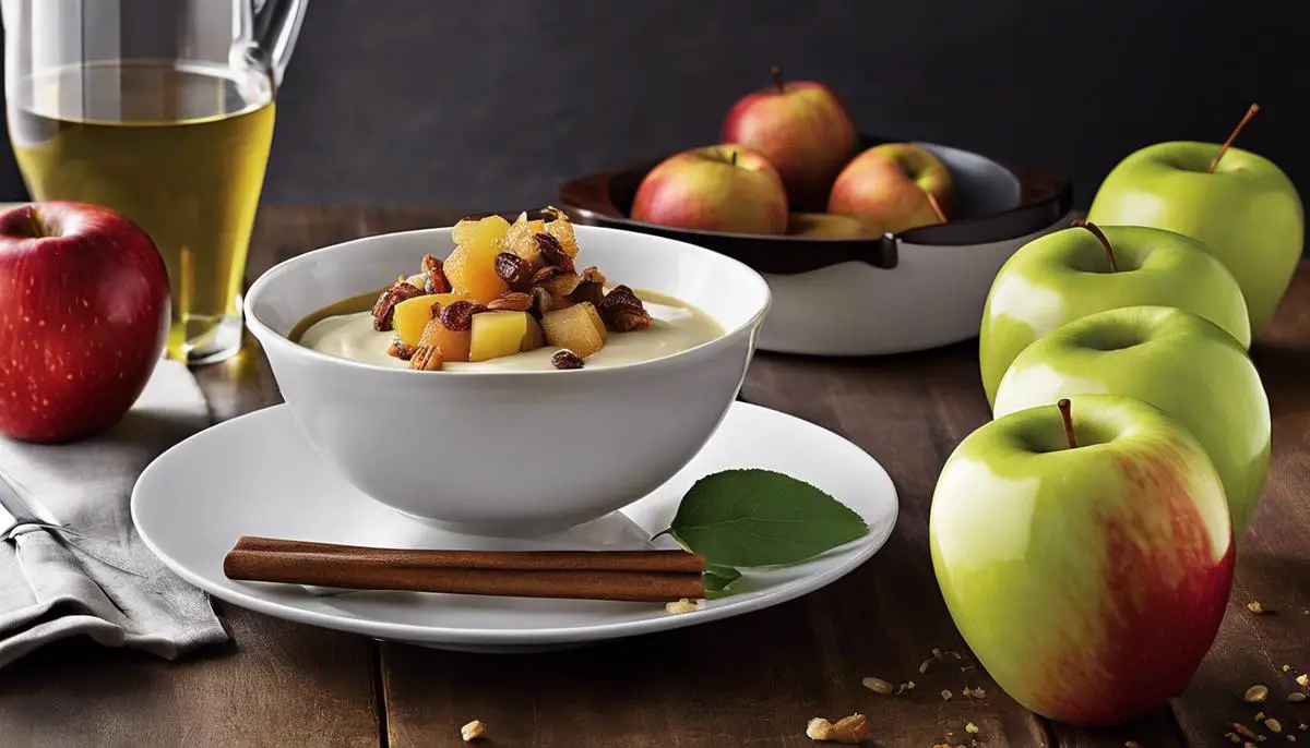 Image of various apple pairings and recipes, showcasing different culinary possibilities