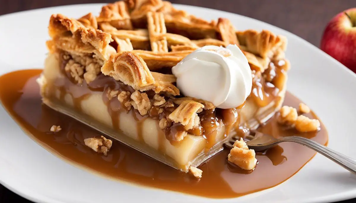 Delicious apple pie crunch served on a plate