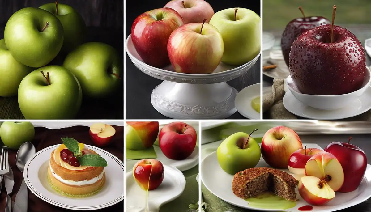 Image of a variety of apple dishes.