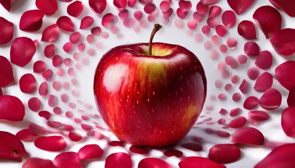 Image of a red apple with the skin on, illustrating the nutritional benefits of apple skin.