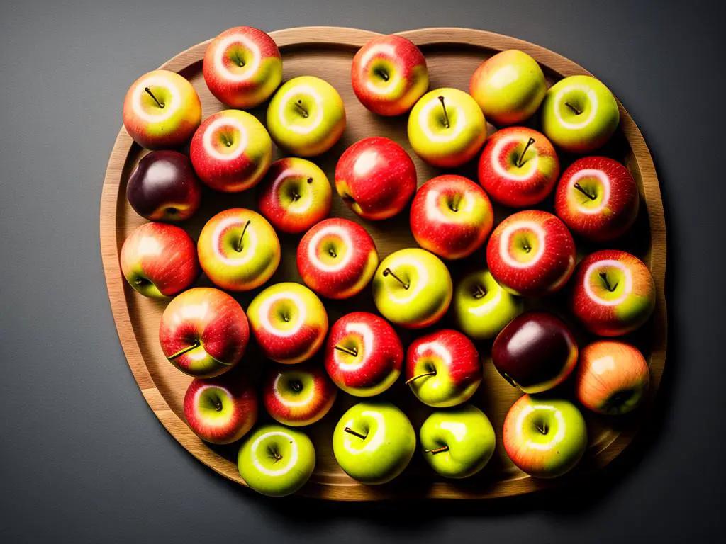 Image depicting different varieties of apples