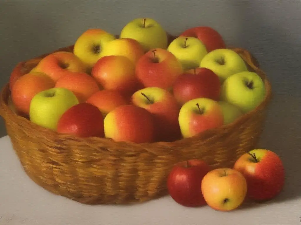 A variety of apples in a basket.