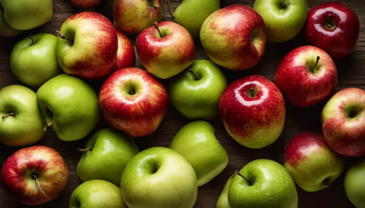 An image showcasing a variety of apples, symbolizing their potential in preventing chronic diseases
