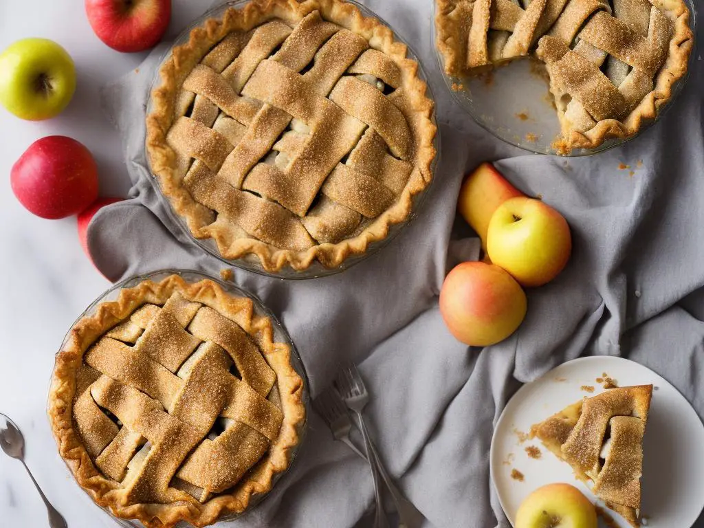 A delicious baked apple pie