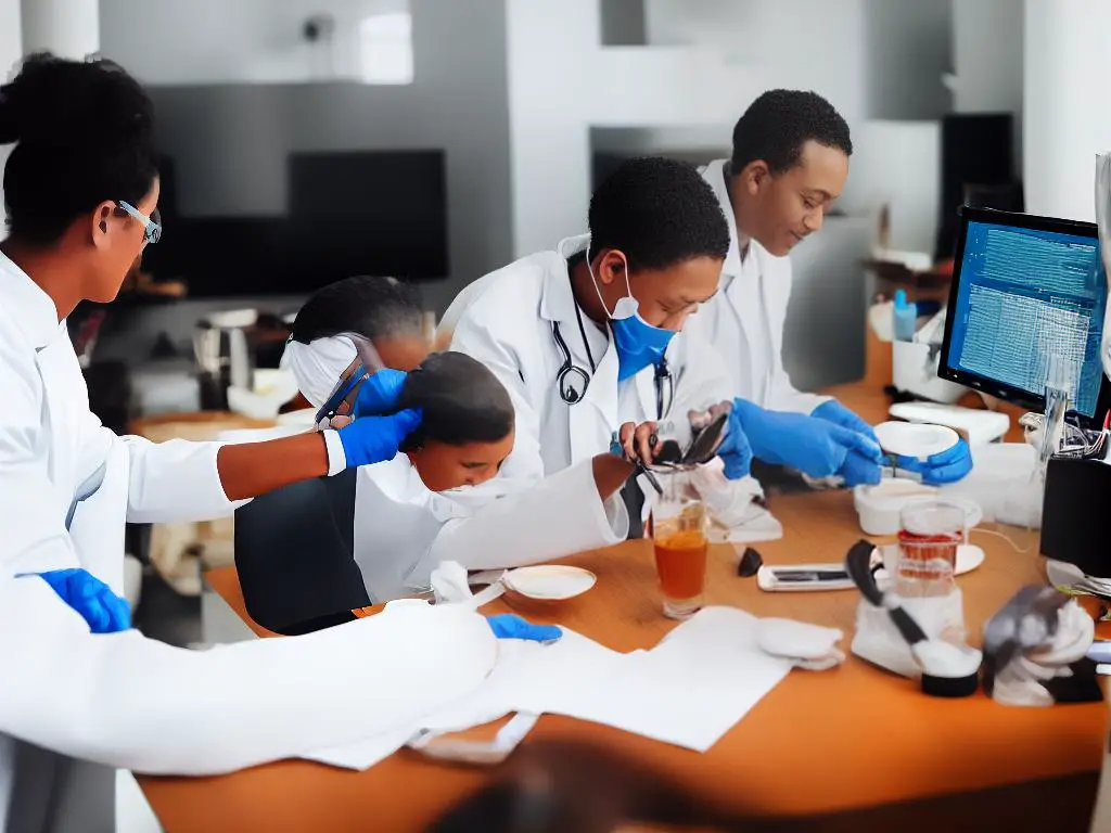 A person getting ready for a blood test by not eating food or drinking liquids other than water or black coffee for 8-12 hours before the test.