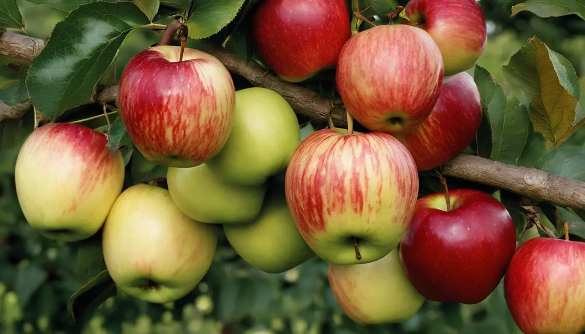A variety of colonnade apples