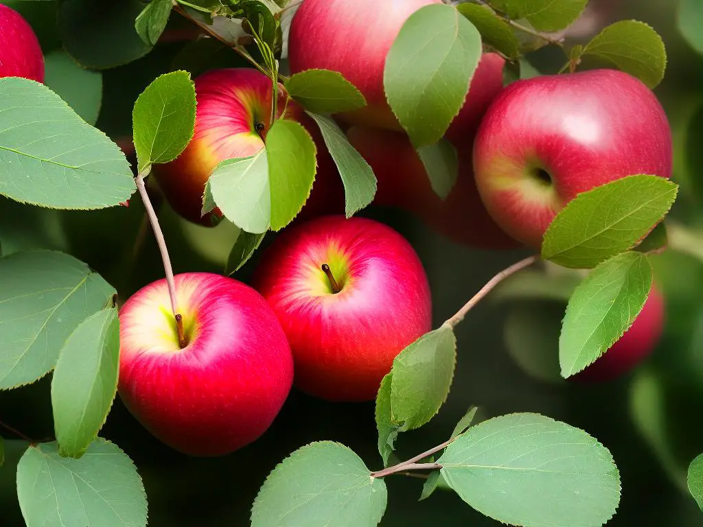 A close-up image of Cripps Pink apples, showcasing their bright pink skin and a juicy flesh.