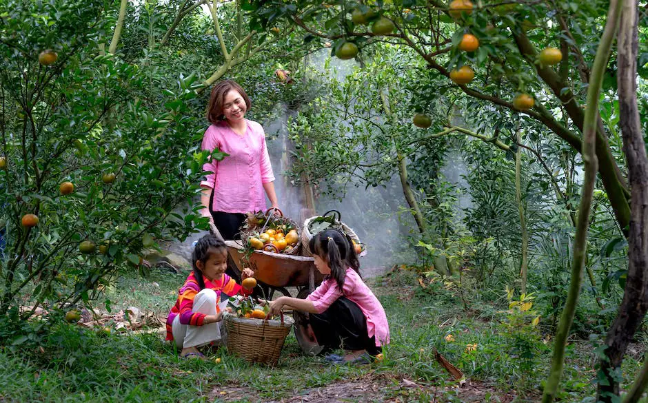 An image of a family apple picking in a Delaware orchard during fall.