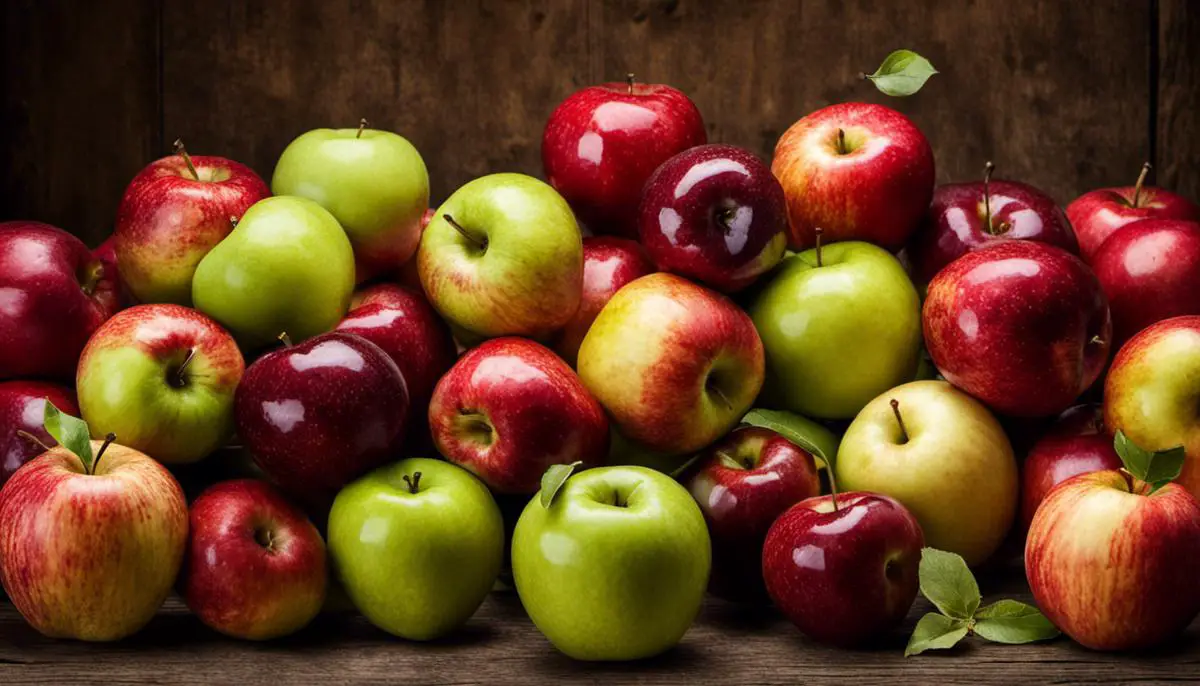 A colorful image showcasing different varieties of apples, highlighting their nutritional bounty