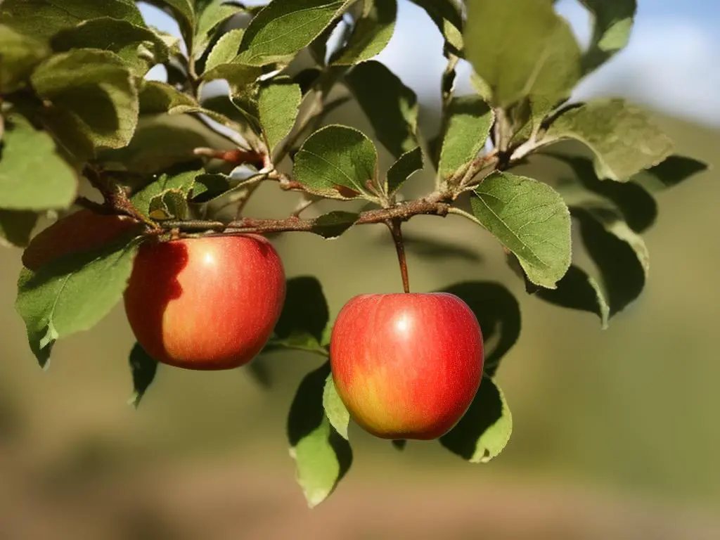 A photo of a Honeycrisp apple showing its red and yellow mottled skin plus its crunchy texture