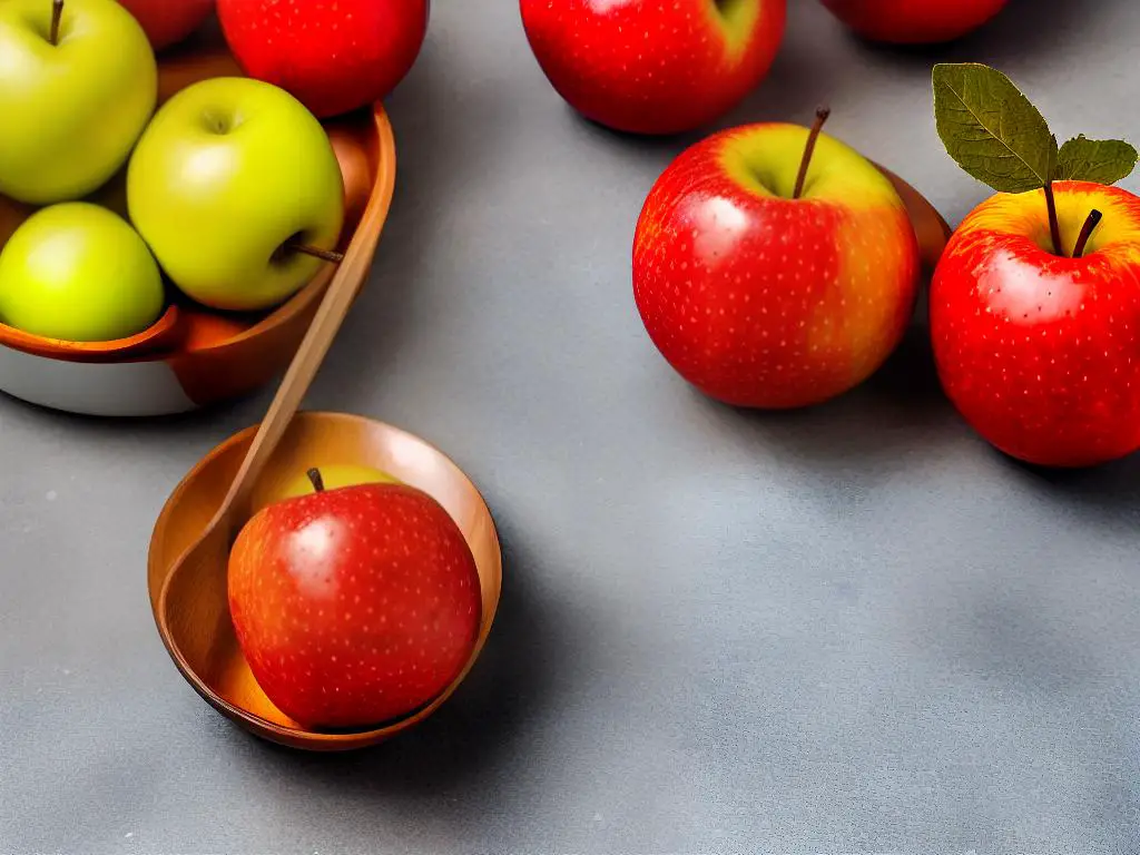 A bowl of Jazz apples, showcasing their vibrant red and yellow skin, crisp texture, and juicy appearance