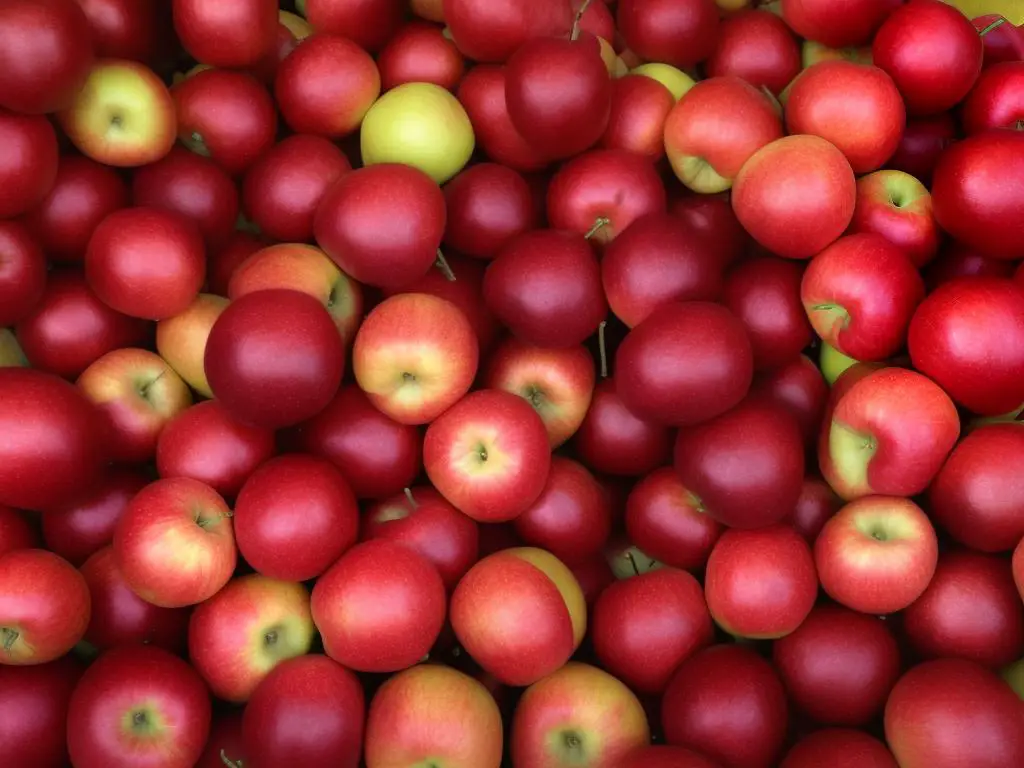 Image of King David apples, showing their deep red color and juicy texture.