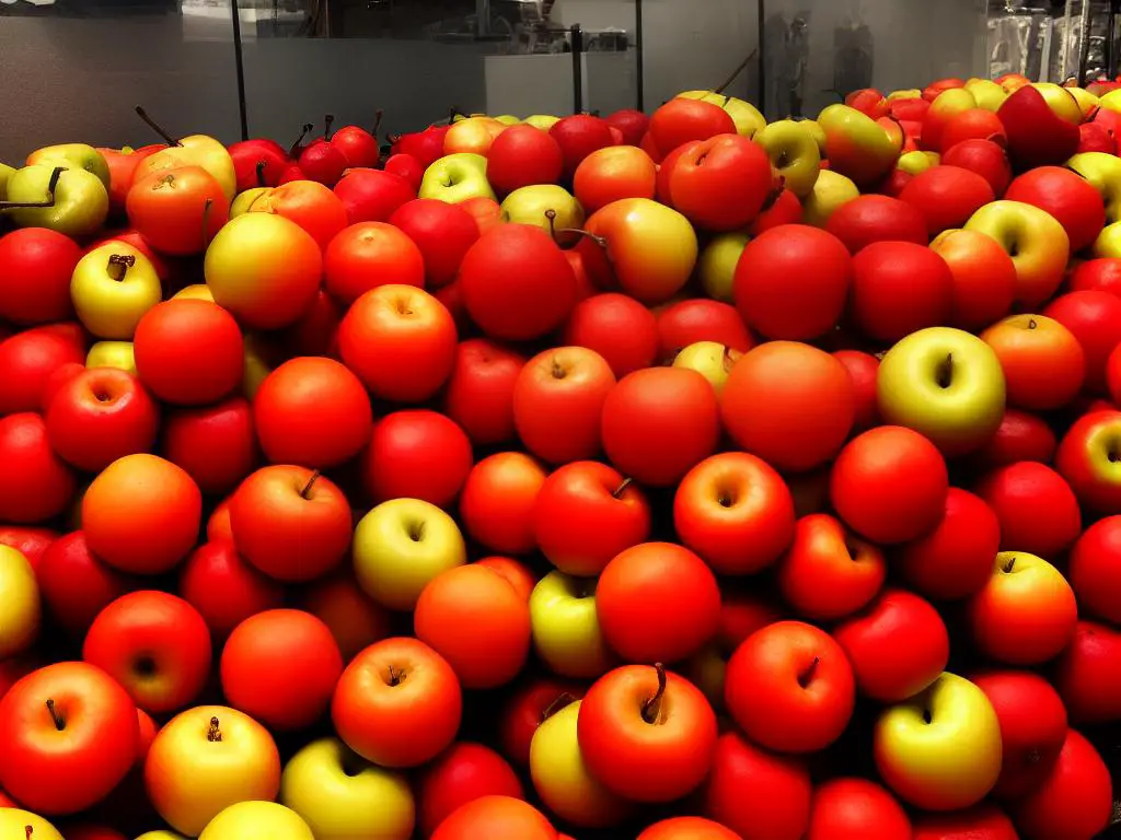 Image of Koru Apples, showcasing their beautiful orange-red skin and creamy white flesh