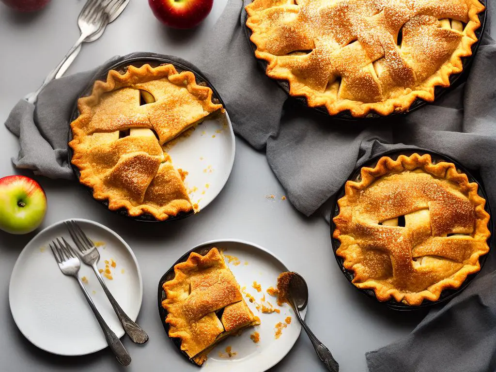 A picture of a McDonald's apple pie with a slice removed, showing the warm apple filling inside.