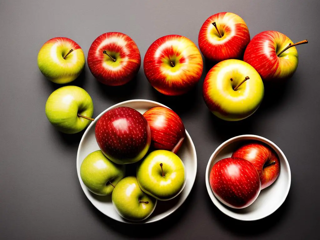 A bowl of fresh MiApple Apples, showcasing their vibrant red color and crisp texture