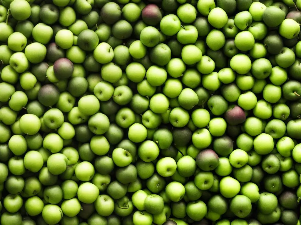 Image of fresh Mutsu apples showcasing their vibrant green color and crisp texture