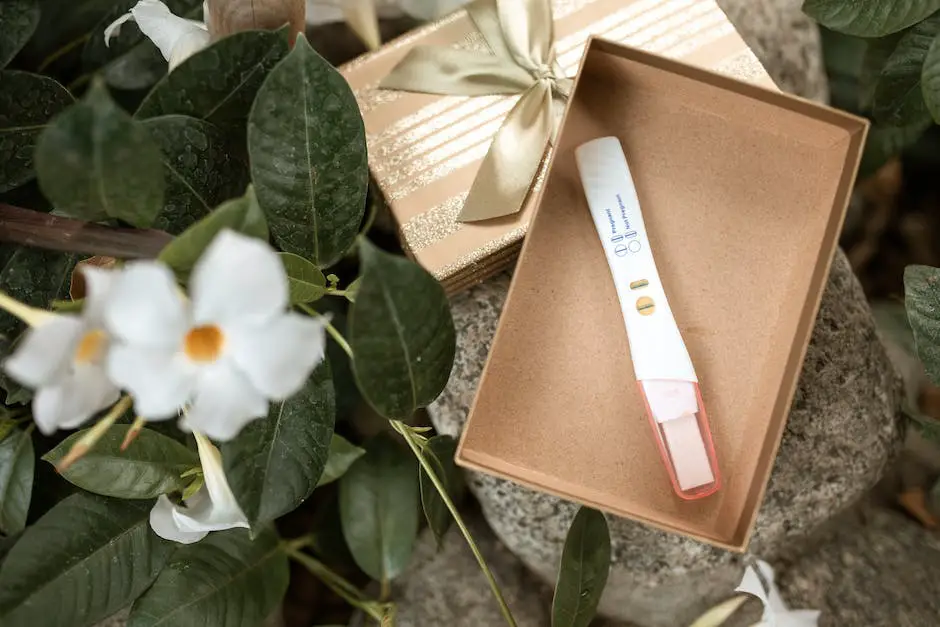 A timer with a pregnancy test on a table. It helps track the waiting time mentioned in the instructions.