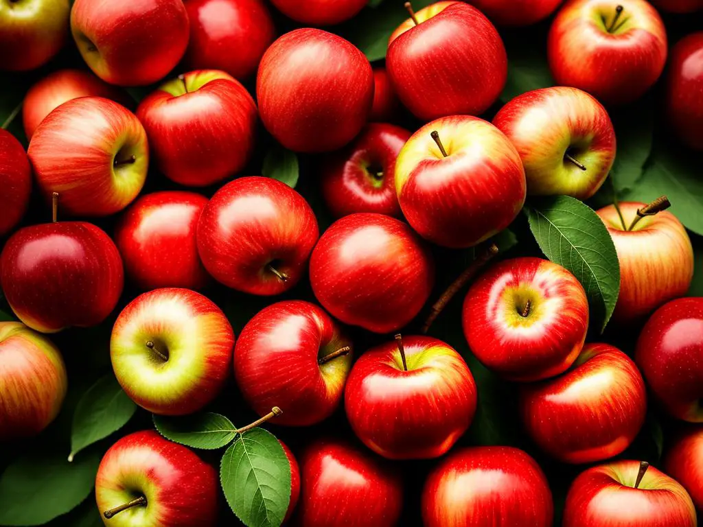 Image of red-fleshed apples, showcasing their vibrant color and unique appearance.