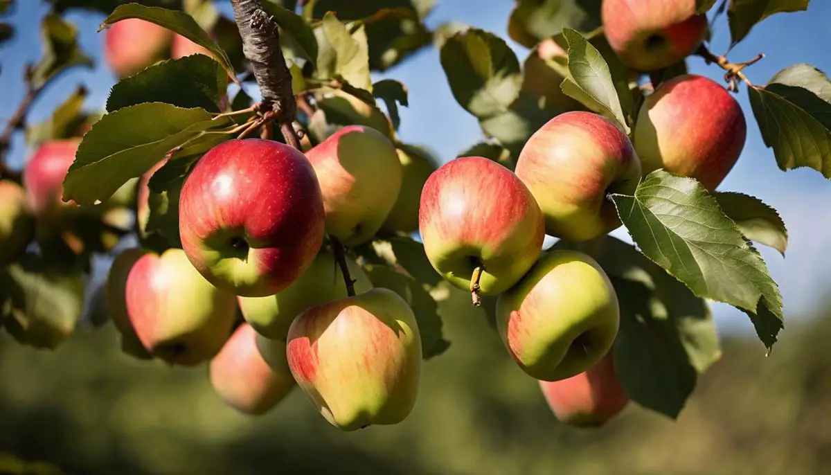 Image of ripe apples ready to be plucked and enjoyed