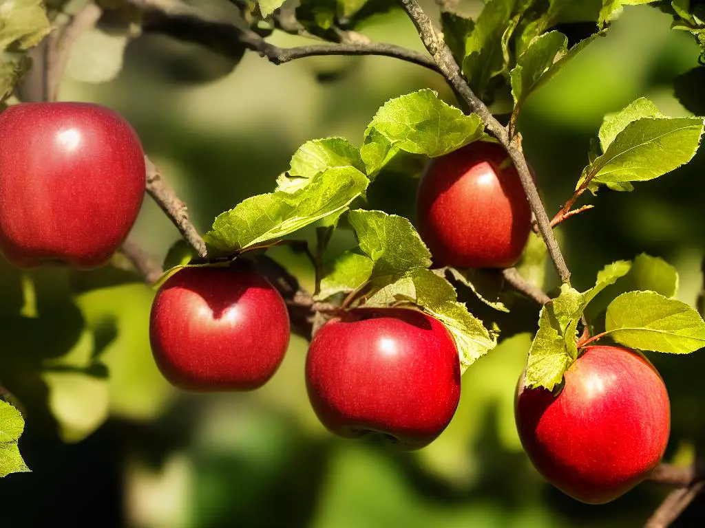 A close-up photograph of a Stayman Winesap apple, showing its dark red skin and crisp texture.