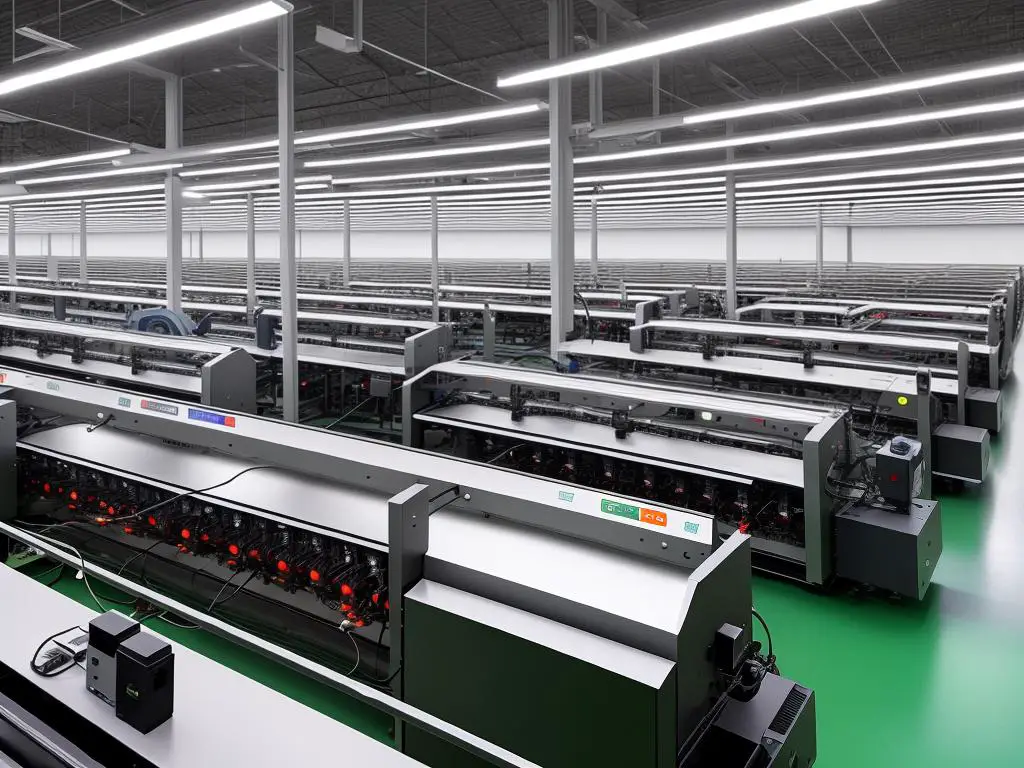 Image of a state-of-the-art apple packhouse with automated machinery, showcasing technological innovation in the apple industry.