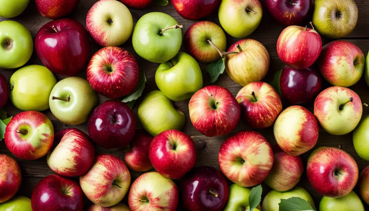 Image of the different apple varieties at Ten Apple Farm